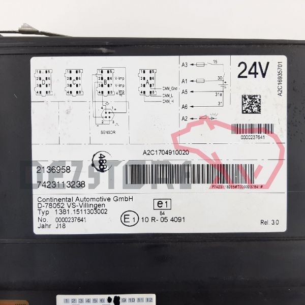 Tahograf digital DAF XF Euro 6 | 2018