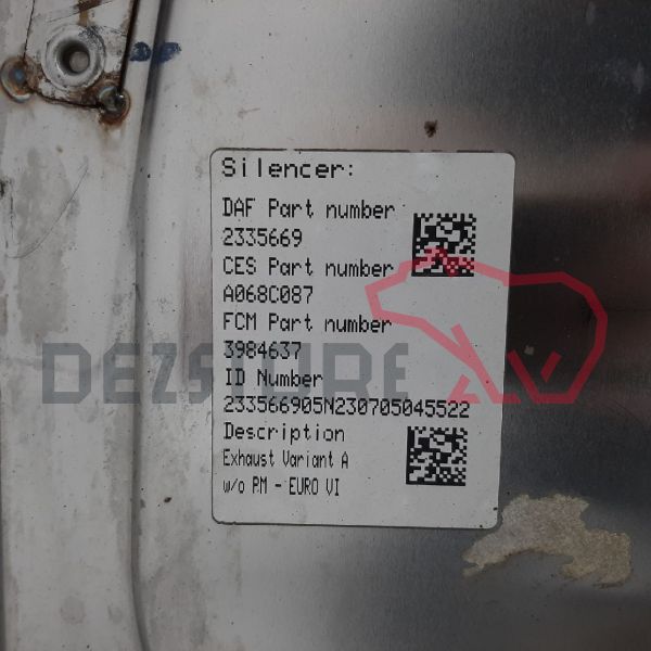 Catalizator DAF XG