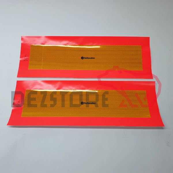 Set placa reflectorizanta remorca (adeziva | omologata ECE | 565X130X1 mm)