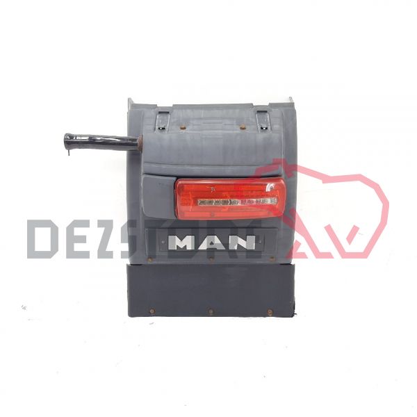 Aripa noroi axa spate dreapta MAN TGX | cu suport si tripla LED