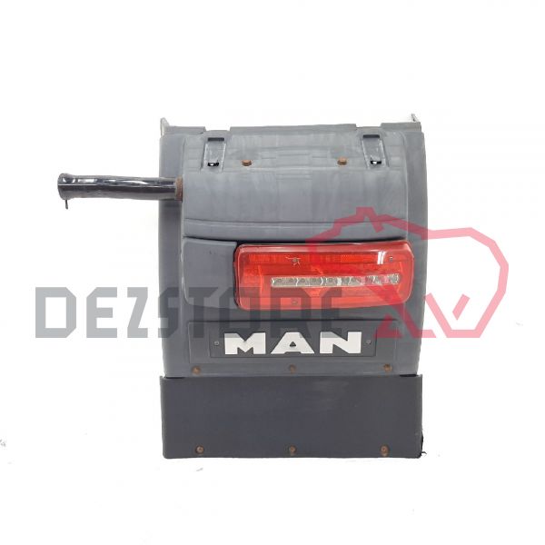Aripa noroi axa spate dreapta MAN TGX | cu suport si tripla LED